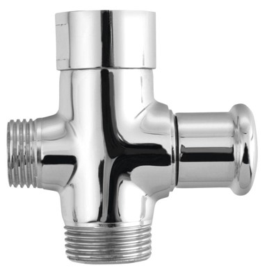 AQUALINE Preklopni ventil, F3/4"–M1/2" x M3/4", krom